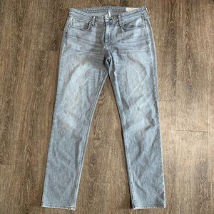 rag & bone Dre Low-Rise Boyfriend Silver Stone Jeans Size 28